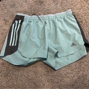 blue adidas soccer/ running short